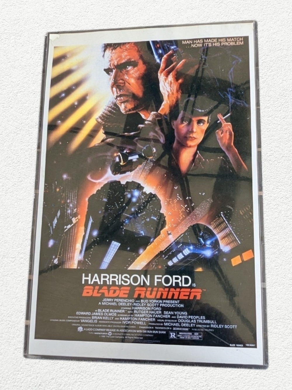Original Blade Runner Movie Poster Wall Art - Black/Orange